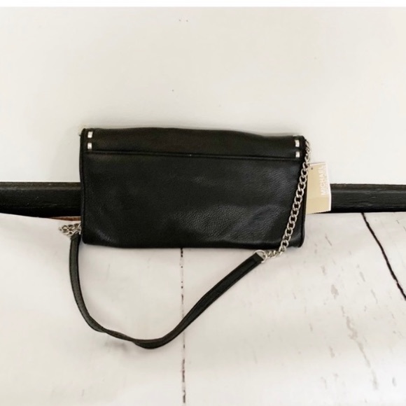 Michael Kors Black Hamilton Whipped Leather Handbag - Picture 2 of 10